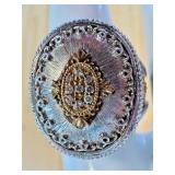 Gabriel & Co Sterling and 18K Gold Ring, Size 8