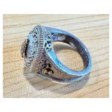 Gabriel & Co Sterling and 18K Gold Ring, Size 8