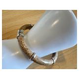 Whitney Kelly Jasper and Sterling Silver Bangle Bracelet
