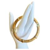 Whitney Kelly Jasper and Sterling Silver Bangle Bracelet