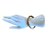 Whitney Kelly Jasper and Sterling Silver Bangle Bracelet