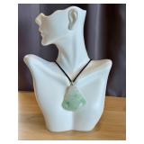 Jade Buddha Pendant Necklace with Gold Detailing