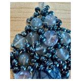 Sterling Silver Wire-Wrapped Gemstone Pendant with Marble Accent