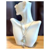 Elegant 925 Sterling Silver Necklace with Jade Pendant