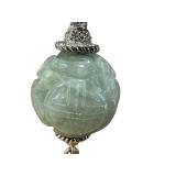 Elegant 925 Sterling Silver Necklace with Jade Pendant