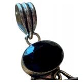 Vintage Sterling Silver Elabaite Pendant with Multi-Color Gem