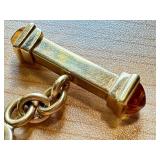 18K Italian Gold Chain Bracelet with Citrine Accents