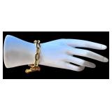 18K Italian Gold Chain Bracelet with Citrine Accents