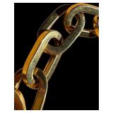 18K Italian Gold Chain Bracelet with Citrine Accents