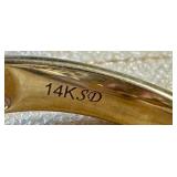 14k Gold Tanzanite and Diamond Ring