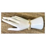 1989 Sterling Silver Sea Life Charm Bracelet, 7 Inches