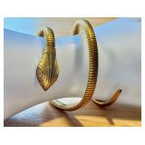 Vintage Brass Snake Coil Bracelet