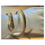 Vintage Brass Snake Coil Bracelet