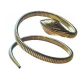 Vintage Brass Snake Coil Bracelet