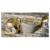 Pair of Elegant 14K Gold and Cubic Zirconia Earrings