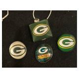 Wisconsin Green Bay Packer Sterling Silver Snap Necklace