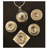 Wisconsin Green Bay Packer Sterling Silver Snap Necklace