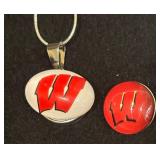 University of Wisconsin Madison Sterling Silver Snap Necklace