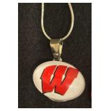 University of Wisconsin Madison Sterling Silver Snap Necklace
