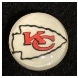 Kansas City Chiefs Football Sterling Silver Snap Necklace