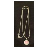 Boomer Sooner Sterling Silver Snap Necklace