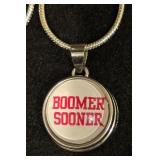 Boomer Sooner Sterling Silver Snap Necklace