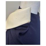 Vintage Saks Fifth Avenue Blue and Cream Formal Dress - Size 8