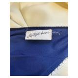 Vintage Saks Fifth Avenue Blue and Cream Formal Dress - Size 8