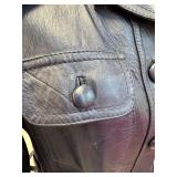 Vintage Midnight Blue Leather Jacket