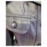 Vintage Midnight Blue Leather Jacket