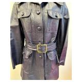 Vintage Midnight Blue Leather Jacket