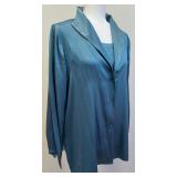 Eileen Fisher Silk/Spandex Shirt Set - Size S