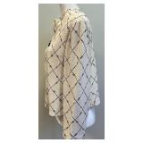 Lovely St. John Knit and Jewel Zip Up Sweater - Size 12