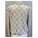 Lovely St. John Knit and Jewel Zip Up Sweater - Size 12