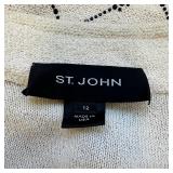 Lovely St. John Knit and Jewel Zip Up Sweater - Size 12