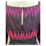 Milly of New York Colorful Silk Belted Shift Dress - Size 8