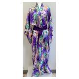 Vintage Colorful 100% Silk Japanese Robe - Made in Japan