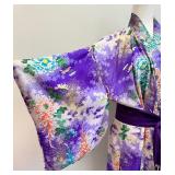 Vintage Colorful 100% Silk Japanese Robe - Made in Japan
