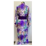 Vintage Colorful 100% Silk Japanese Robe - Made in Japan