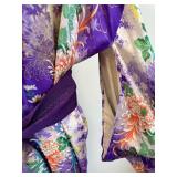 Vintage Colorful 100% Silk Japanese Robe - Made in Japan