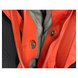 Furla Coral Pebble Leather Two-Strap Handbag with Gold Hardware