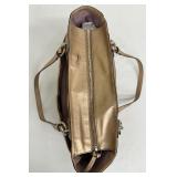 Coach Gold Embossed Signature Gallery Leather Tote Bag