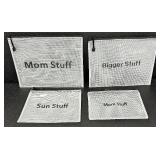 Adorable Plastic Zip Storage Bags - Set of Four