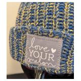 Love your Melon Blue and Yellow Knit Beanie