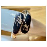 Set of 5 Sterling Silver Rings with Various Designs and Gemstones