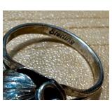 Set of 2 Vintage Sterling Silver Rings with Intricate Designs