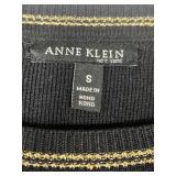 Anne Klein Black Sweater with Gold Button Detailing, Size S