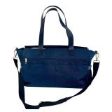 Like NEW - Elegant Navy Blue Carryall Tote Bag with Adjustable Strap