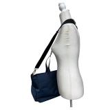 Like NEW - Elegant Navy Blue Carryall Tote Bag with Adjustable Strap