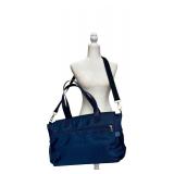 Like NEW - Elegant Navy Blue Carryall Tote Bag with Adjustable Strap